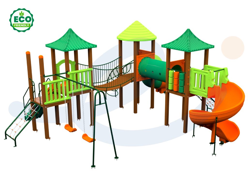 HyperMotion Tobogán Infantil De Jardín De 185 Cm, Con Escalera Y Barandillas, Resistente Hasta 45 Kg, Estructura De Acero, Color Verde, Para Niños +3 Años
