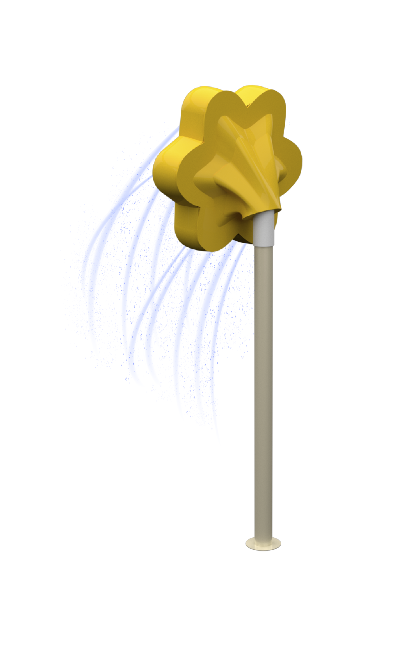 Tope flor con cascada de agua