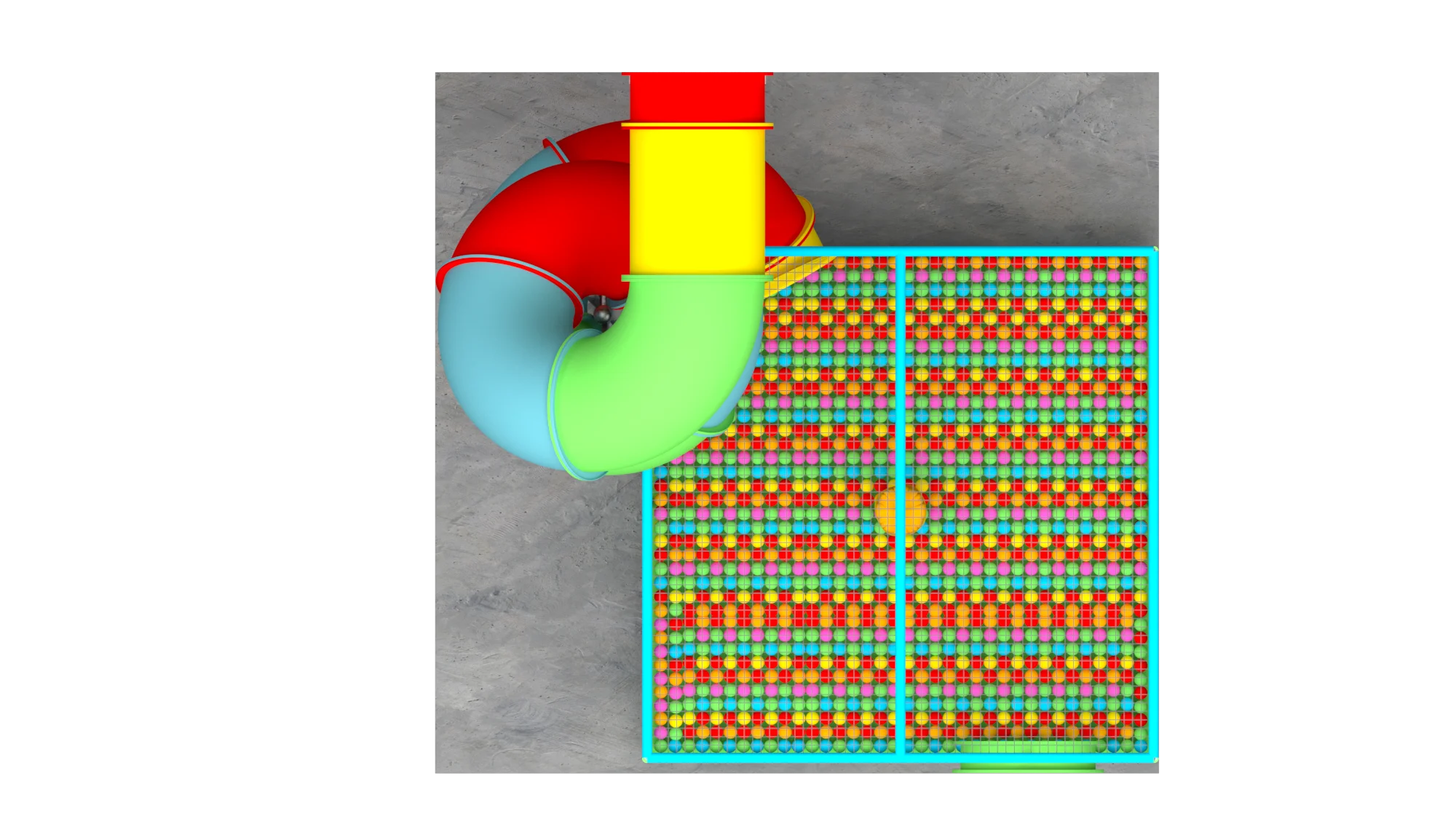 Tobogán en espiral con piscina de pelotas TG023