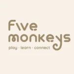 Logo de five monkeys play, learn and connect